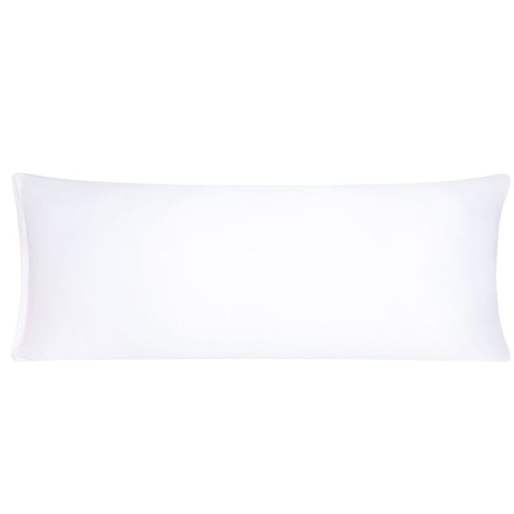 Satin Body Pillow Case Silky Long Pillowcases with Zipper Snow White